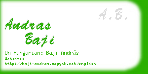andras baji business card
